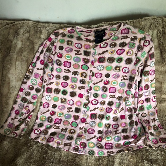 NICK&NORA SWEETS PJS, RARE PLUS SZ3X, EUC, SWEETS THROUGHOUT, JERSEYW/GLITTER… - Picture 2 of 15